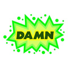 Damn icon, pop art style