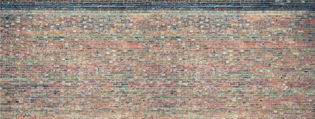 Old red brick wall texture