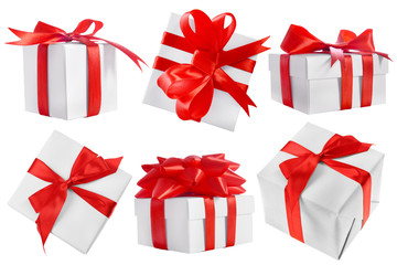 Beautiful gifts on white background