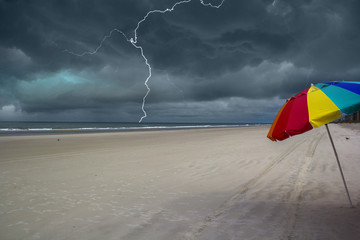 Storm approaching the beach - 136867662