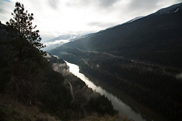 Fraser river viewpoint from Jackass mountain BC 