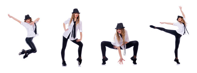 Woman dancer dancing modern dances