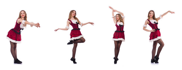 German girl in traditional festival clothing