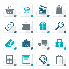 Stylized Online shop icons - vector  icon set