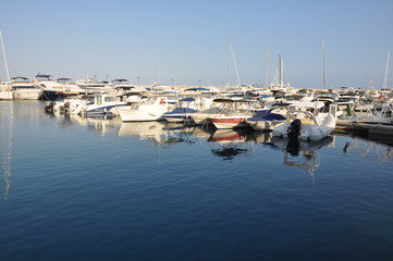 Fototapeta na wymiar The Limassol Marina in Cyprus.