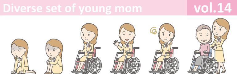 Diverse set of young mom, EPS10 vol.14