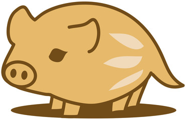 The stuffed toy of the boar