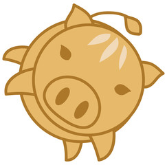 The stuffed toy of the boar