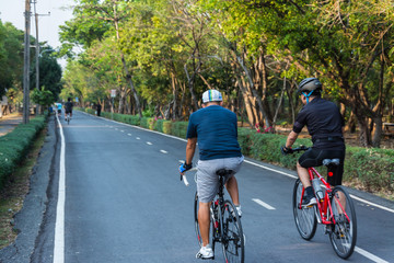 Cycling in the park
