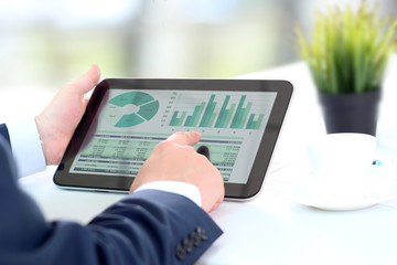 Businessman working with digital tablet