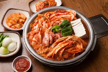 doenjang jjigae is korean style stew, korean traditional soup,