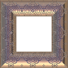 Square  metallic frame with ornament

