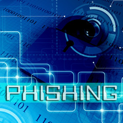 Phishing Padlock Shows Internet Fraud 3d Rendering