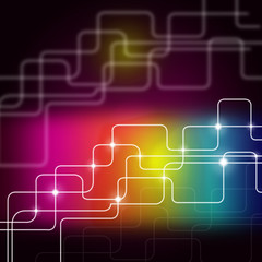 Colorful Lines Background Shows Telecommunications And Data Path