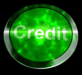 Credit Button Representing Finance Or Loan 3d Rendering