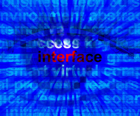 Interface Word Meaning Remote Operation Of Software 3d Illustrat