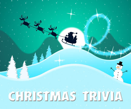 Christmas Trivia Showing Xmas Facts 3d Illustration