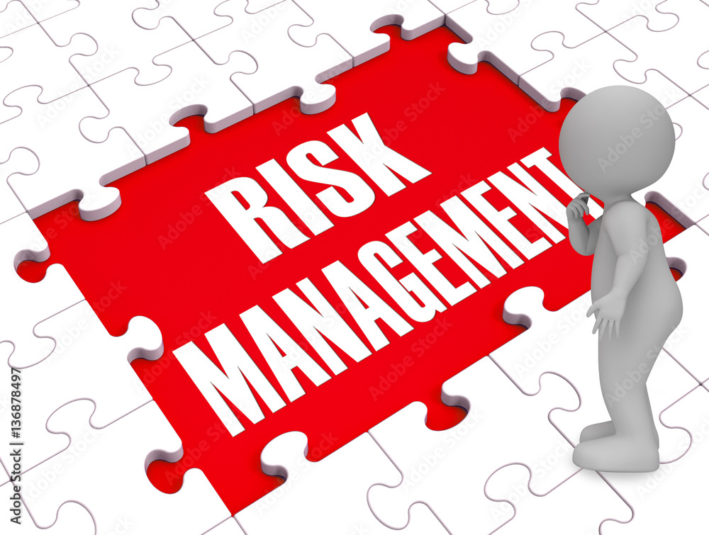 Poster risk management shows identifying 3d rendering