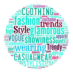 Fashion Keywords Tag Cloud    - vector illustration