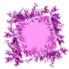     Watercolor card with a sprig of lavender, pink wild flower. Vintage drawing of art created in the manual chart. With a place for inscriptions. 