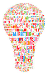 Multilevel Marketing Tag Cloud    - vector illustration