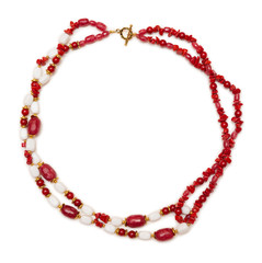 Elegant jewellery isolated on the white background