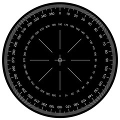 Protractor - Actual Size Graduation vector