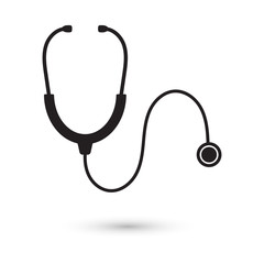Stethoscope vector icon, medical equipment sign, hospital care s