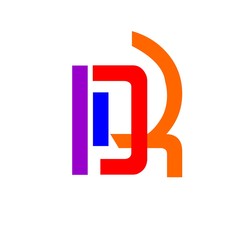 initial letter DR logo vector