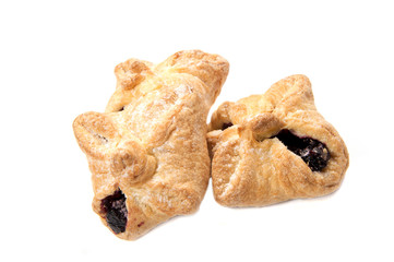 Shortbread biscuits on a white background . . .
