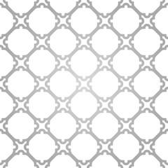 Seamless ornament in arabian style. Pattern for wallpapers and backgrounds. Silver and white pattern
