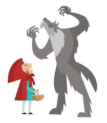 little red riding hood with big bad wolf