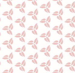 Seamless ornament. Modern geometric pattern with repeating elements. Pink and white pattern