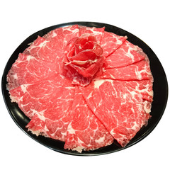 Big Group Of Sliced Beef In The Form Of Rose