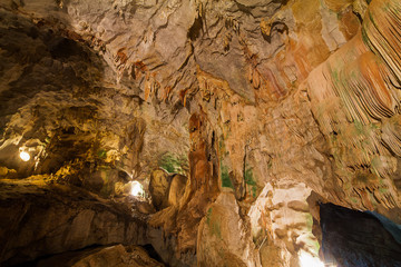 Suwannakuha temple(cave temple), one of tourist attraction in the south of Thailand, Phangnga province, Thailand