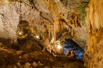 Suwannakuha temple(cave temple), one of tourist attraction in the south of Thailand, Phangnga province, Thailand