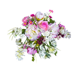 Beautiful bouquet artificial flowers