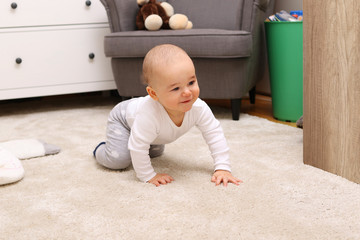 Baby crawling