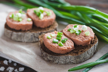Sandwiches with soy wheat vegan pate