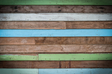 Line pattern of colorful wooden board wall