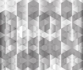 Gray vector geometric background with polygons