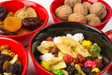 dried and fresh fruits