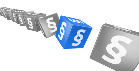 Paragraph - Konzept Steuern, Taxes, Law, Finanzamt