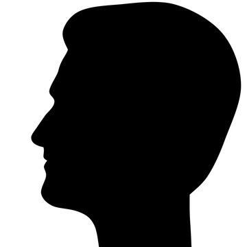 Edward Snowden asylum in Russia, silhouette left profile