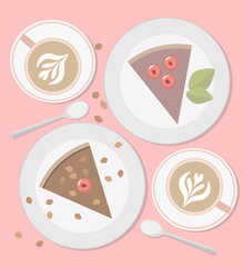 Cappuccino and cakes