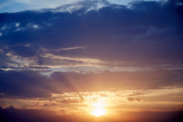 beautiful sunset sky