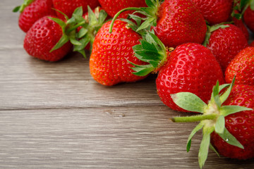Strawberry on wooden