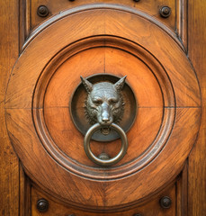 Doorknocker with head of wolf