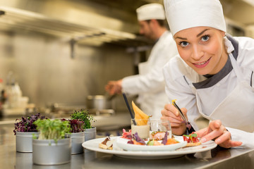 chef preparing starter