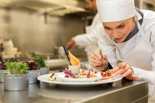 chef preparing starter